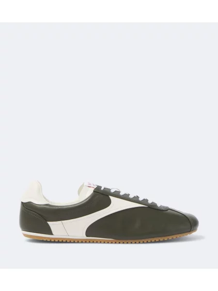 Sneakerși Bottega Veneta din piele verde