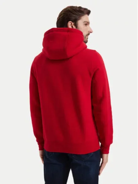 Mikina Tommy Hilfiger s autogramom červená