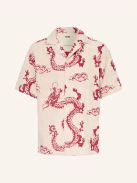 Oas Koszula Wypoczynkowa Nimbus Cuba Comfort Fit Z Frotte rot czerwona