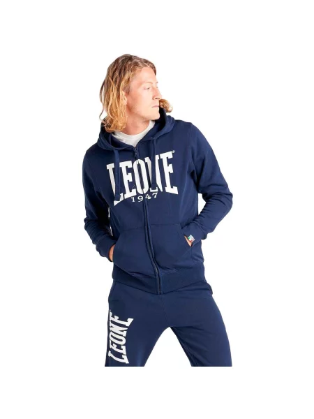 Hanorac din fleece Leone 1947 din fleece albastru