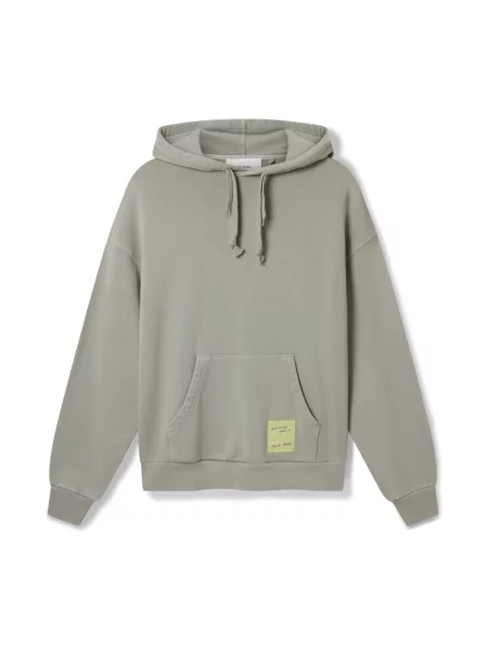 Axel Arigato bluza Patch Washed Hoodie z kapturem gładka zielony