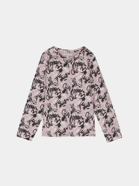 Дитячий Лонгслів Piazza Italia рожевий/чорний чорний