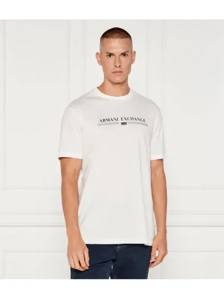 Armani Exchange Tricou alb