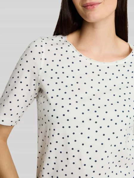 T-shirt o kroju regular fit z czystej bawełny Tom Tailor biała