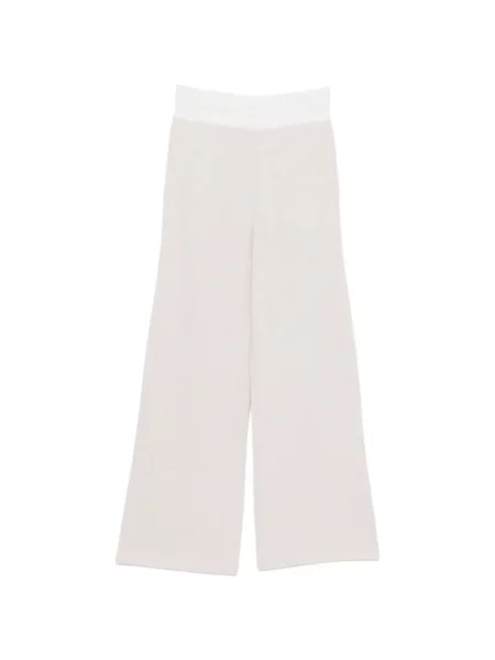 Pantaloni Eleventy tricotate cu model herringbone cu cordon