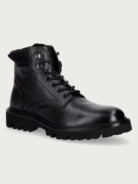 Botine Boss din piele negru