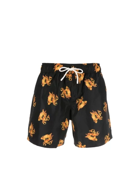 Wielobarwność kąpielówki Palm Angels casual czarne