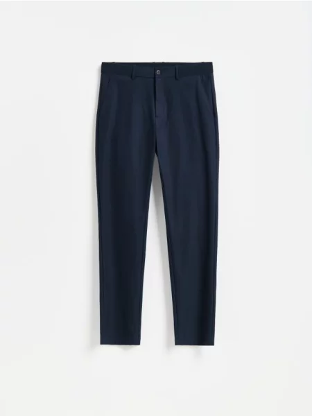 Reserved Pantaloni chino slim uni bleumarin