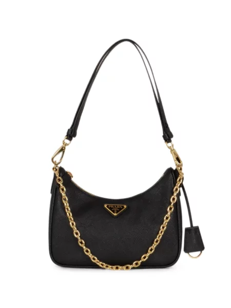 Colier Prada din piele negru