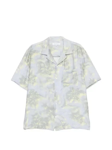 Cămașă Maison Kitsune cu model floral cu imagine albastru