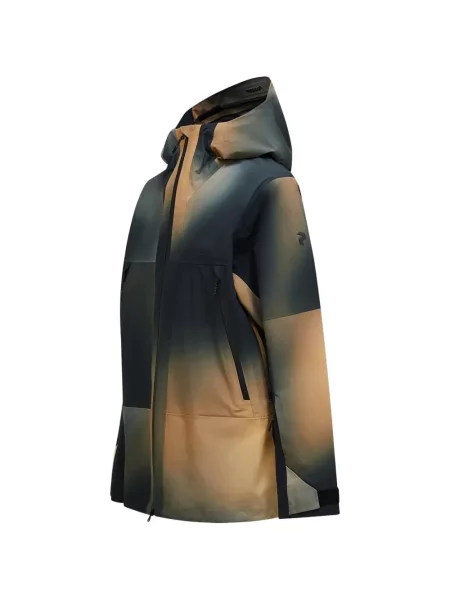 Kurtka narciarska Peak Performance z kapturem niebieska