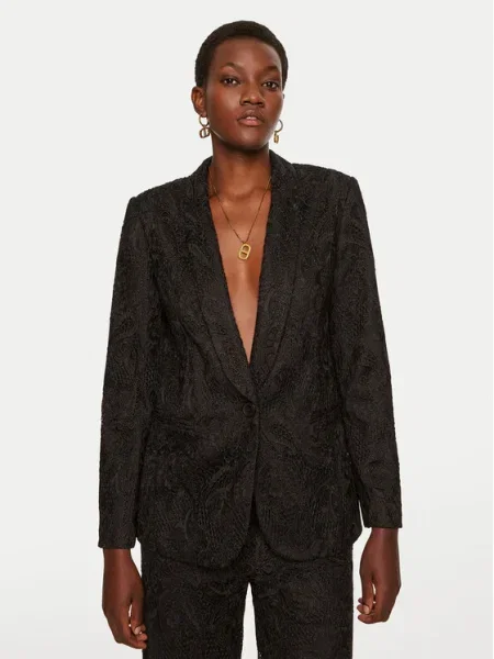 TWINSET Sacou Straight Fit negru