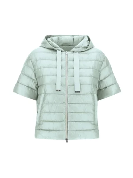 Kurtka Herno z kapturem z krótkim rękawem zielona