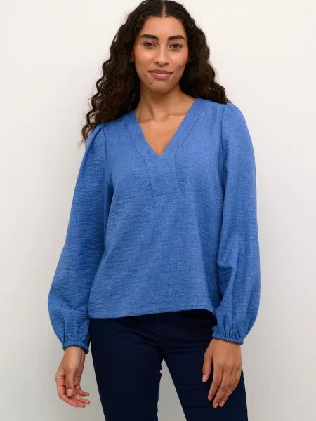 Kaffe Bluză Elise denim albastru