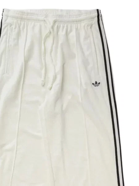 Pantaloni evazați Adidas evazat din jerseu cu cordon albastru