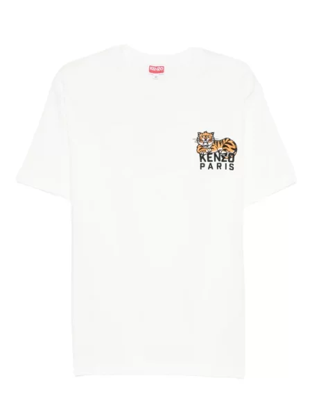 Tricou Kenzo cu dungi de tigru alb
