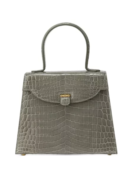 Geantă shopper Kwanpen din piele gri