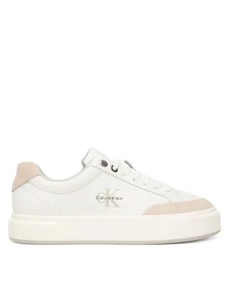 Calvin Klein Nizke superge ecru / siva / črna bela