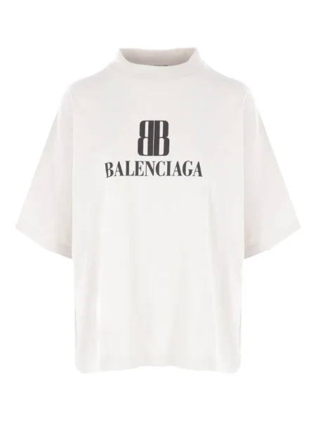 Тениска Balenciaga с принт бяло