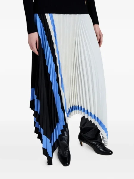 Fusta plisata Proenza Schouler plisată alb