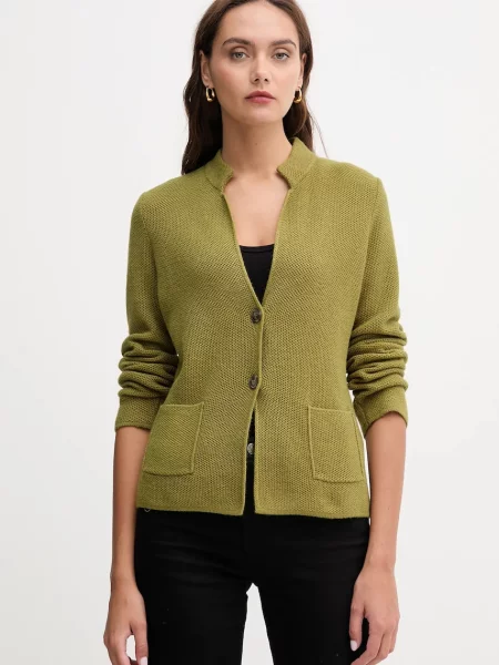 Жилетка с вълна United Colors of Benetton сиво