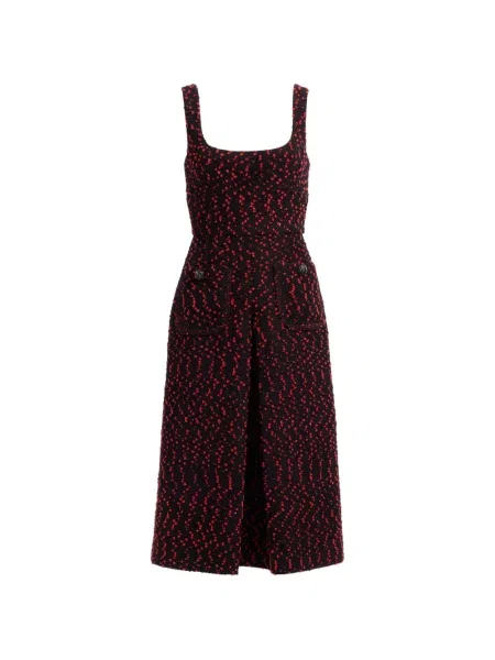 Rochie midi Elie Saab tricotate negru