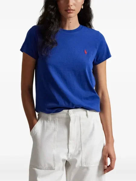 Vunena majica Polo Ralph Lauren s okruglim izrezom iznad koljena narančasta