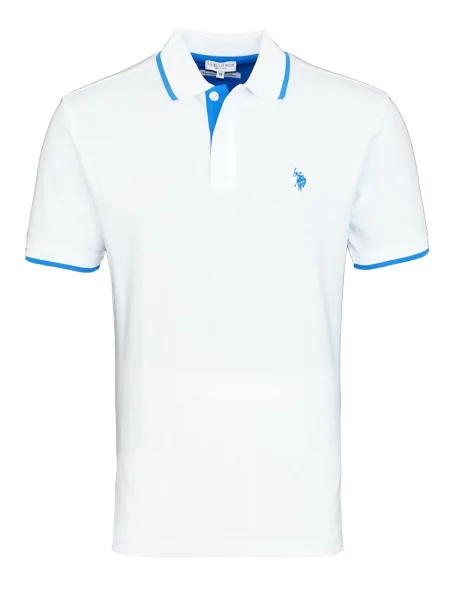 U.S. POLO ASSN. Majica Fashion modra / rdeča bela