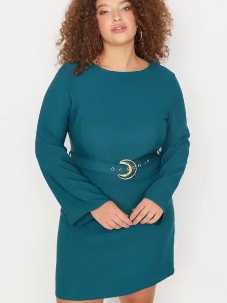 Cu centură rochie Trendyol albastru