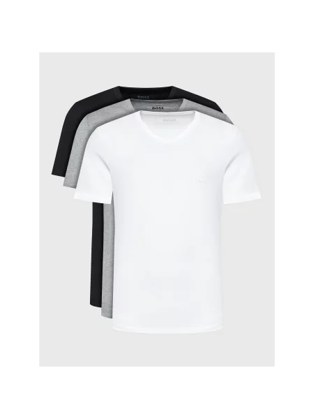 Boss Set od 3 majice Classic Šarena Regular Fit bijela