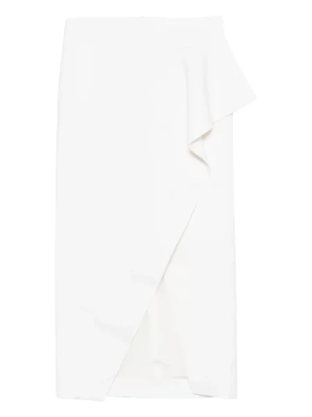 Fustă midi Khaite cu volane până la genunchi