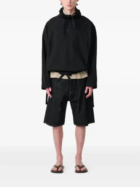 Pantaloni scurți Studio Nicholson negru