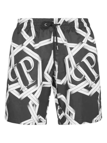 Slip de baie Philipp Plein cu imagine negru