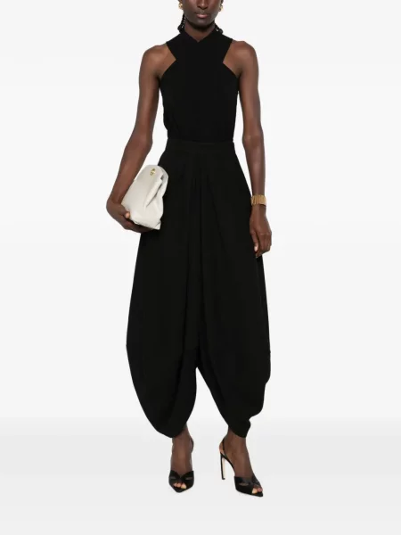 Fustă midi Giorgio Armani drapată negru