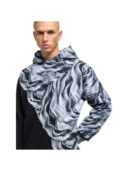 Bluza z kapturem Carlo Colucci z kapturem czarna