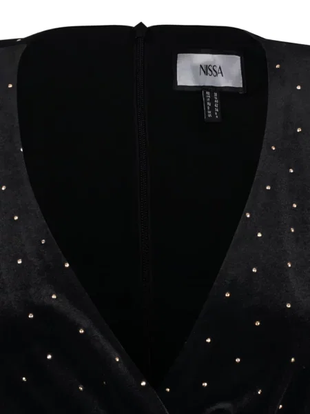 Maksi sukienka maxi Nissa garniturowa czarna