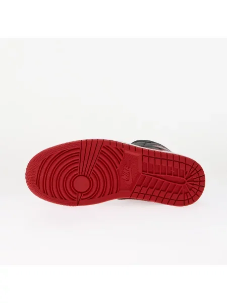 Sneakers Air Jordan 1 Mid Black/ University Red-White EUR biela
