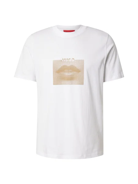 HUGO Tricou Deterni alb