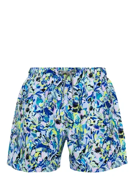 Pantaloni scurți Boardies cu imagine cu imprimeu abstract albastru