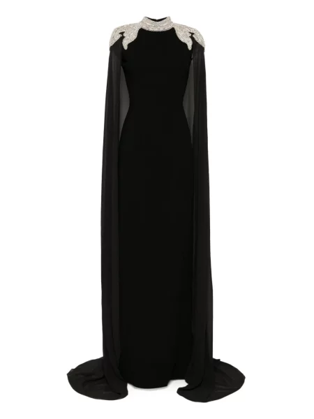 Rochie Saiid Kobeisy din crep de costum negru