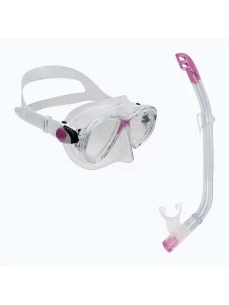 Cressi Gyermek Snorkel Set Marea Jr maszk + Snorkel Top Tiszta Méret: OS rózsaszín