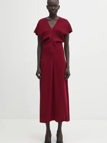 Anine Bing rochie zadig midi evazați roșu
