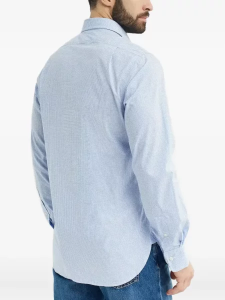 Samt prugasta košulja Polo Ralph Lauren s vezom plava