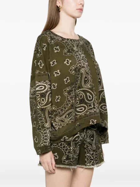 Vesta Don't @ Me s printom s paisley uzorkom zelena