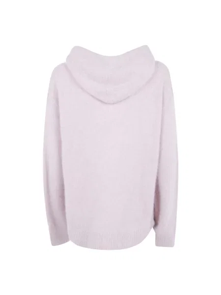 Bluza z kapturem C.t.plage wełniana z kapturem różowa