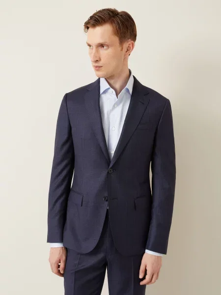 Zegna Garnitur Drop 8 Tailored Fit blau granatowy