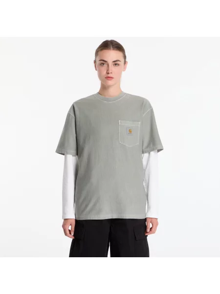 Тениска Carhartt WIP S/S Loose Pocket T-Shirt UNISEX Shady Green Garment Dyed XL зелено