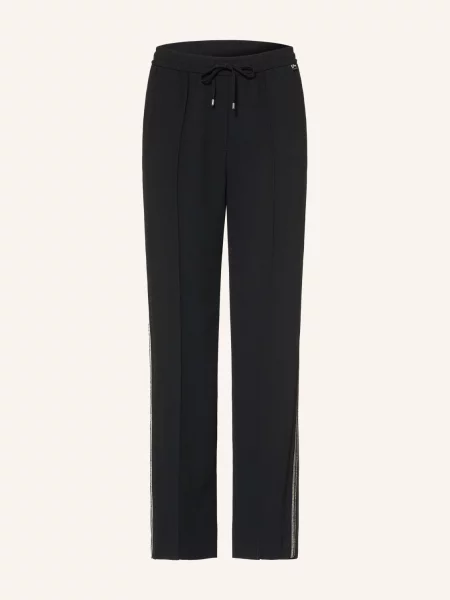 Marc Cain Marlene Kalhoty Washington S Galonovými Pruhy black new černé
