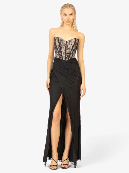 Kraimod Rochie de seară bej negru