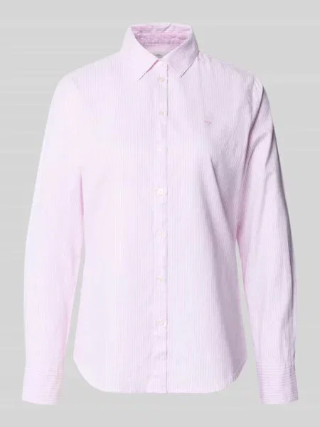 Bluzka koszulowa o kroju regular fit z czystej bawełny Fynch-hatton różowa